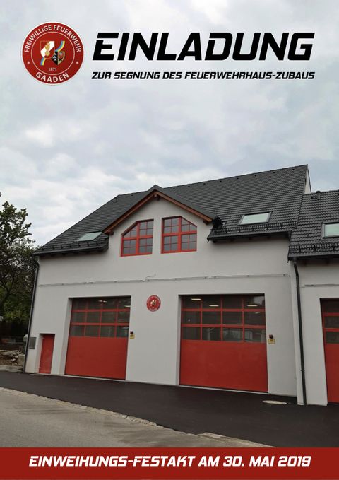 Titelseite Notruf 122, Ausgabe 22a (Mai 2019 · Feuerwehrhaus-Zubau)