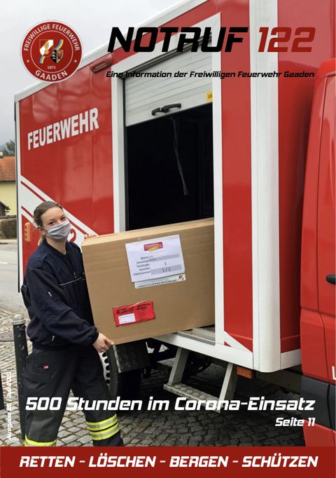 Titelseite Notruf 122, Ausgabe 25 (Juli 2021)