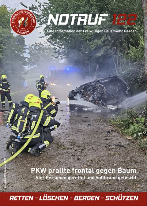 Titelseite Notruf 122, Ausgabe 29 (Jänner 2026)