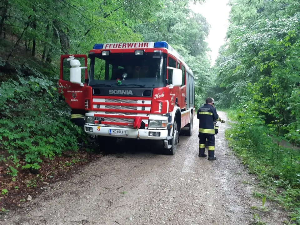 Erneut kuriose PKW-Bergung am Anninger – Foto 5 von 5
