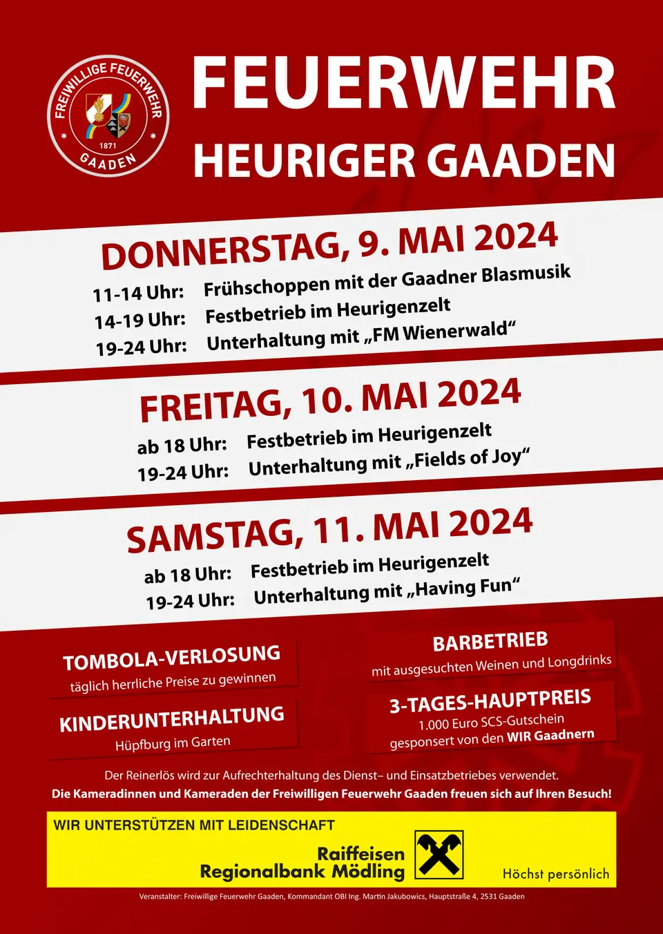 Feuerwehr-Heuriger Gaaden 2024 – Foto 1 von 1
